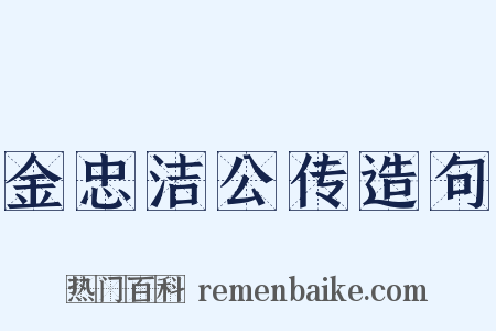 金忠洁公传造句是什么意思的图片